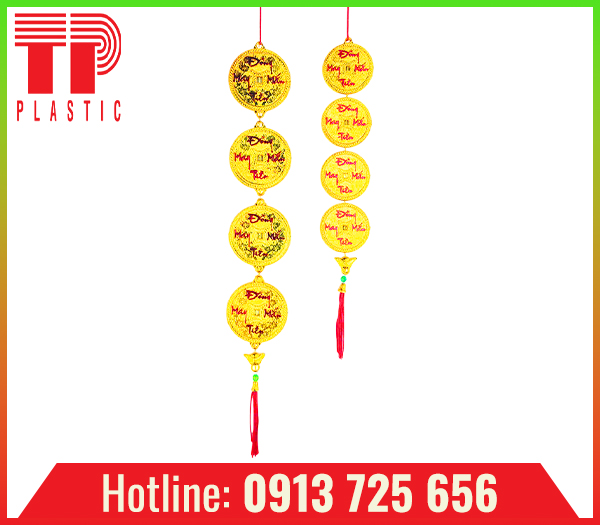Đồng tiền may mắn (4,5x27cm, 5,5x36cm, bịch 5 dây) - TP 04, TP 05